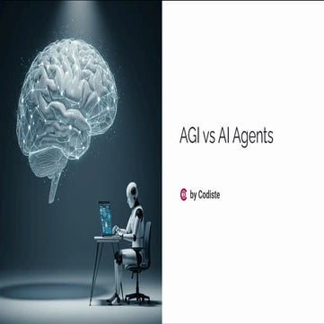 Difference Between AGI vs AI Agents ppt presentation