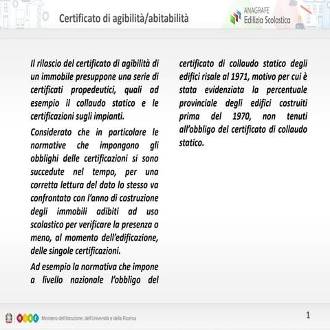 Certificato di agibilità
