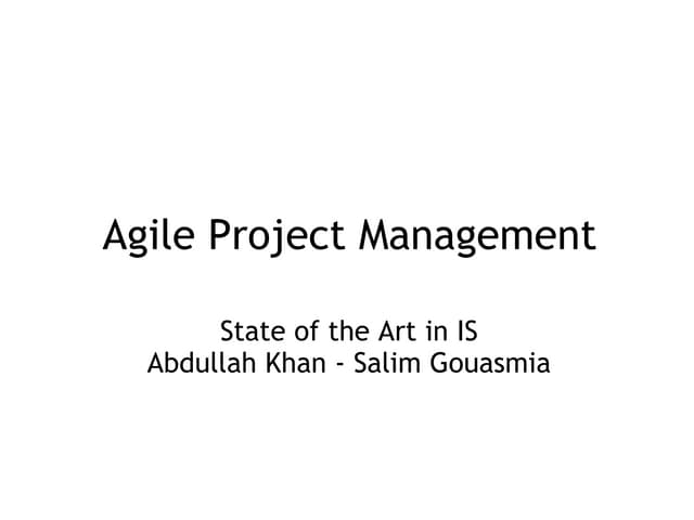 Agile Project Management