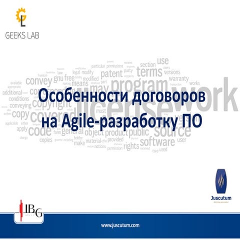 PMLab. Михаил Пергаменщик. "Особенности договоров на agile-разработку ПО"
