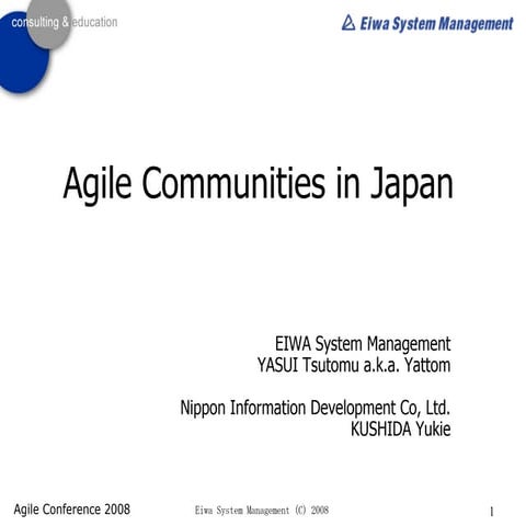 Agile Communities In Japan