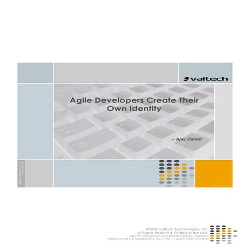Agile Developers Create Their Own Identity