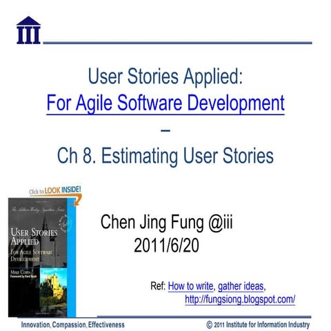 Agile estimating user stories