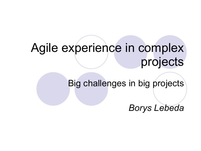 Agile Experience In Complex Projects