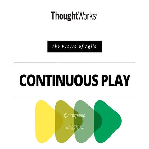 Continuous Play: The Future of Agile (presented at Agile Gravy Conference 201...