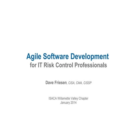 Risk Management in an Agile Environment | PDF