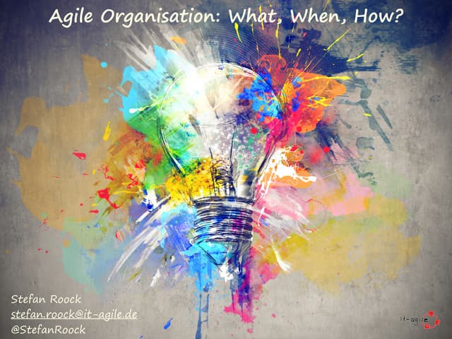 Agile Organisation: What, When, How