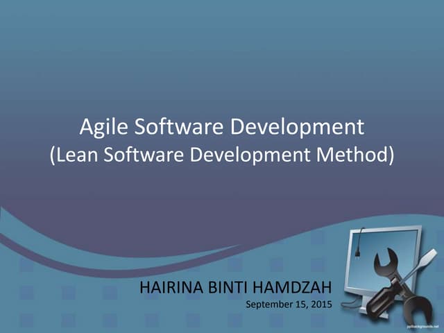 Agile  lean software development principles