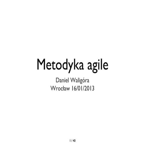 Agile methodology