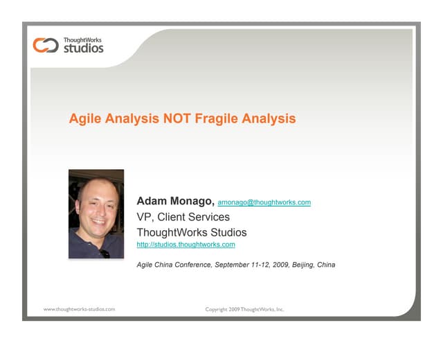 Agile Not Fragile