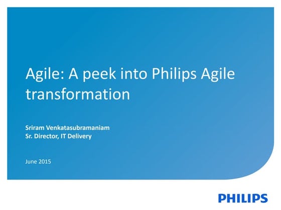 Agile Philips Journey