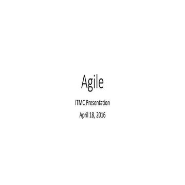 Agile Presetnation for ITMC - an in-depth analysis