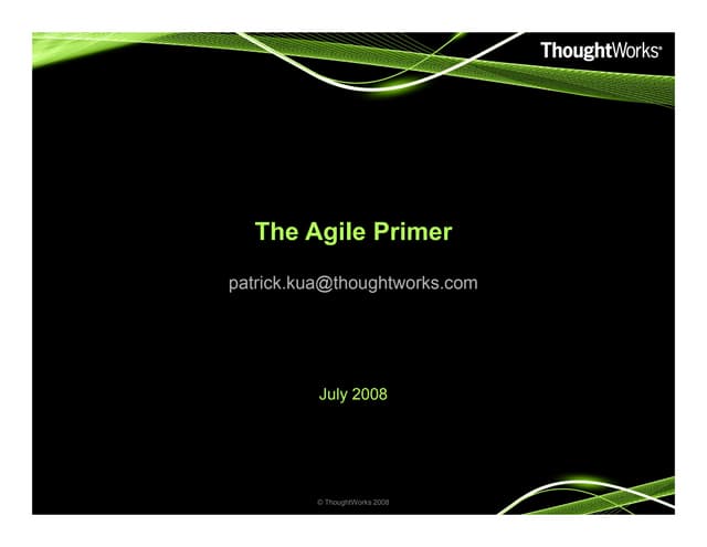 The Agile Primer: Agile Best Practices, Tips and Methods