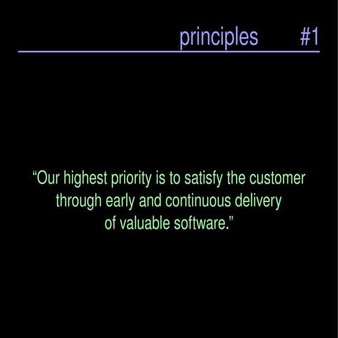 Agile principles