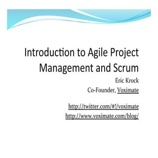 Introduction to Agile Project Manag...