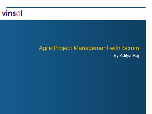 Agile Project Management with Scrum