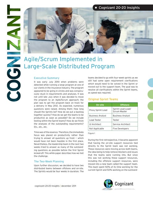 Agile/Scrum Implemented in Large-Scale Distributed Program