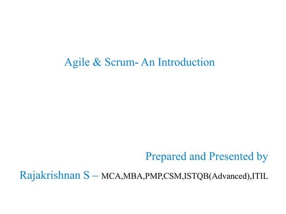Introduction To Agile | ODP