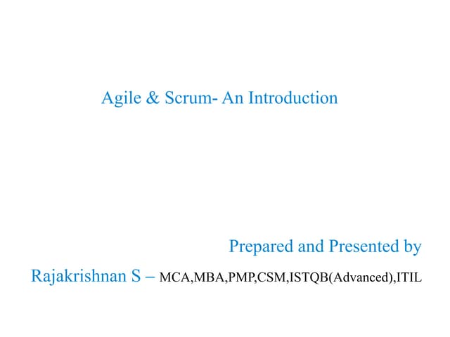 Agile scrum training