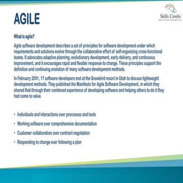Agile   skills creeks