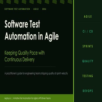 Mastering Software Test Automation in Agile for 2026: Ensuring Quality ...