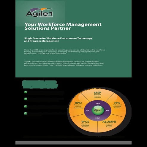 Agile1 scope of services