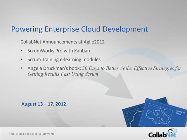 Agile 2012 Conference briefing deck for Analyst and Press 