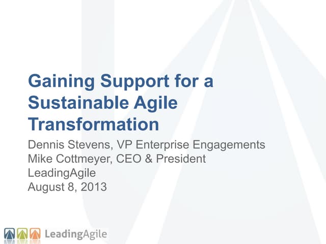 Agile2013 sustainable change