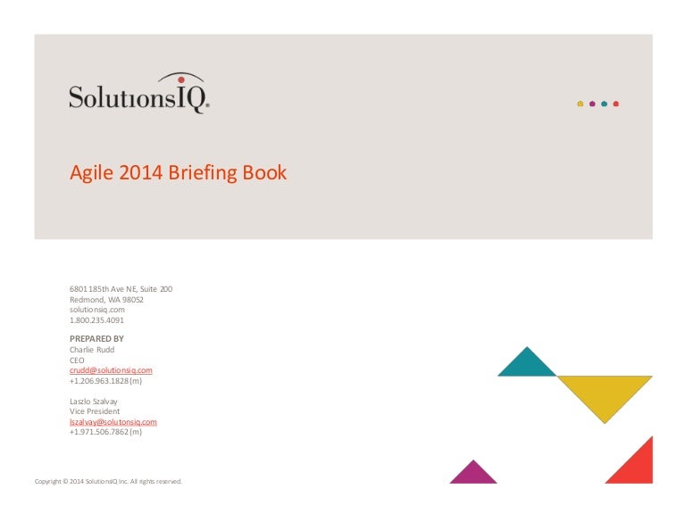 Agile2014 Briefing Deck