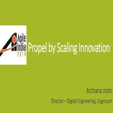 Agile India 2019 Propel by Scaling Innovation