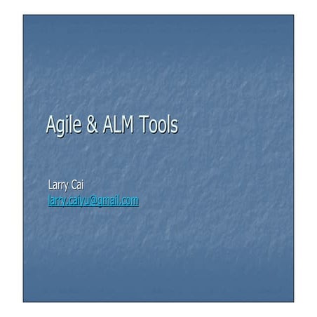 Agile & ALM tools | PPT