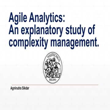 Agile analytics : An exploratory study of technical complexity management