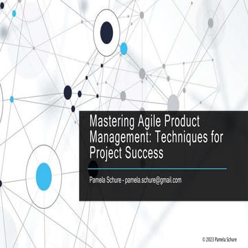 Agile and Product Management Presentation by Pamela Schure