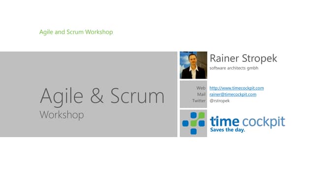 Agile and Scrum Workshop