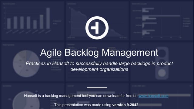 Agile backlog management with Hansoft