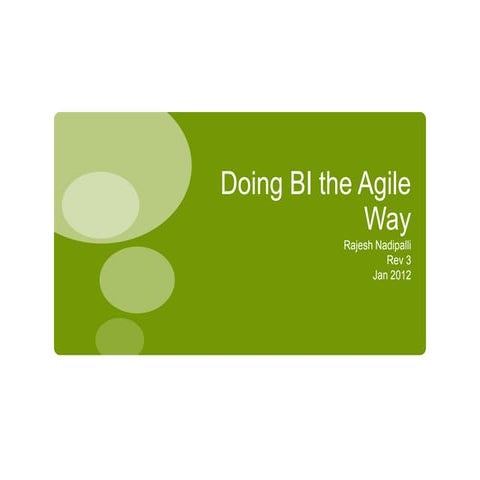 BI the Agile Way