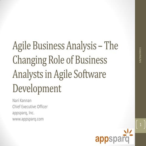 Agile business analysis   the changing role of business analysts in agile sof...