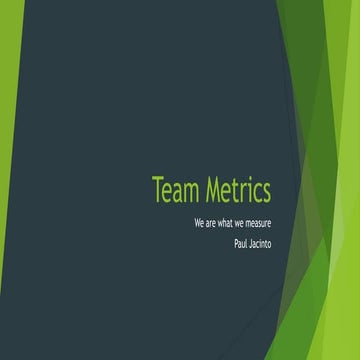 Agile camp 2018 - Team Metrics