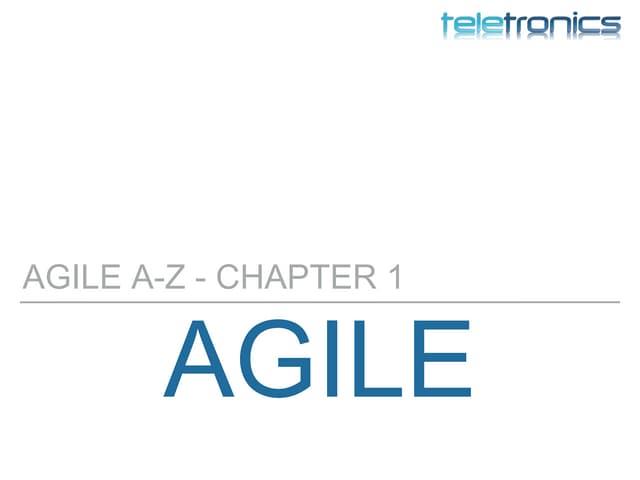 Agile ME Meetup: Agile A-Z - Chapter 1: Agile