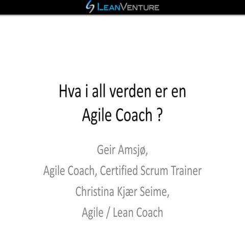 Hva er en Agle Coach? Geir Amsjø