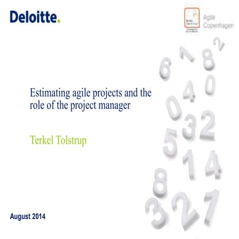 Estimating agile projects and the role of the project manager