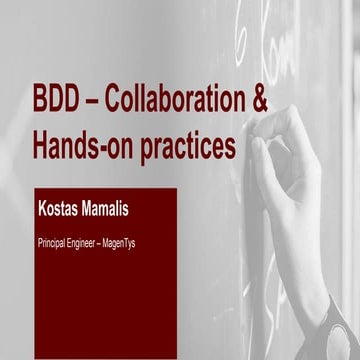 BDD - Collaboration for Continuous Delivery