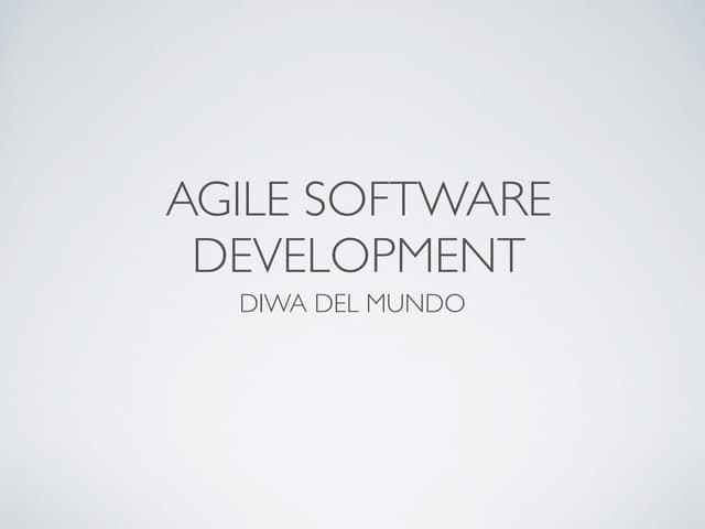 Agile Development