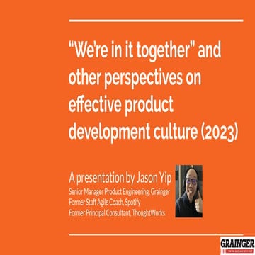 [AgileDevOps West 2023] We're in it together and other perspectives on effect...