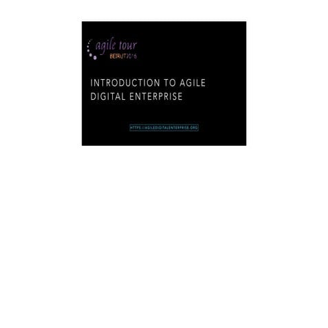 Introduction of the Agile Digital Enterprise Framework