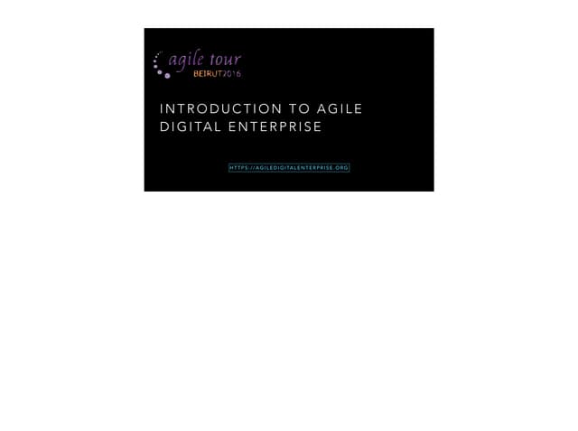 Introduction of the Agile Digital Enterprise Framework
