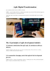 Agile digital transformation
