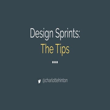 Agile Dunedin | Design Sprints : The Tips
