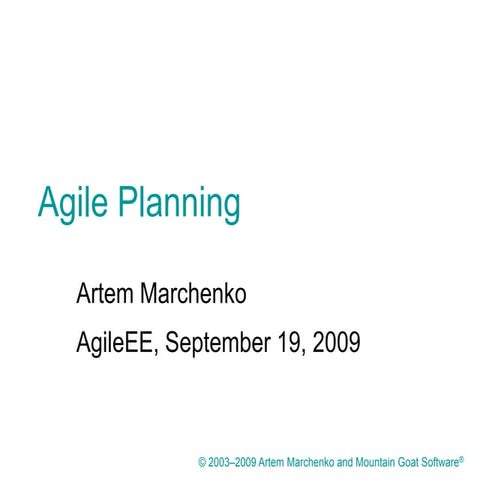 Agile Planning