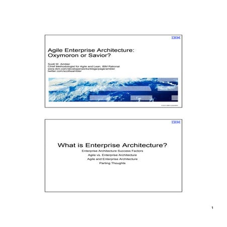 Agile Enterprise Architecture? Oxymoron or Savior?
